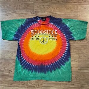 Zion Rootswear Woodstock Tie-Dye T-Shirt - Multicolor 1999 size XL